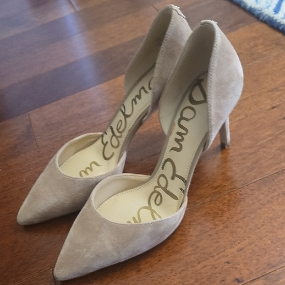 Sam Edelman Beige Suede Heels - Picture 3 of 7